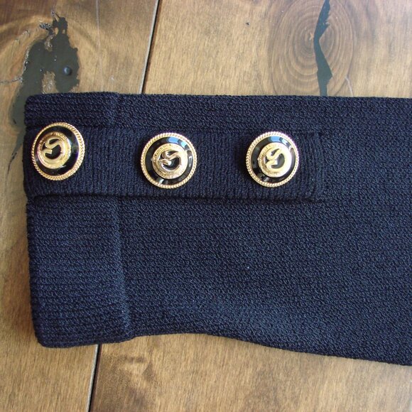 St. John Separates Black Knit Cardigan Sweater Luxury Santiago Knit Medium - Picture 11 of 12